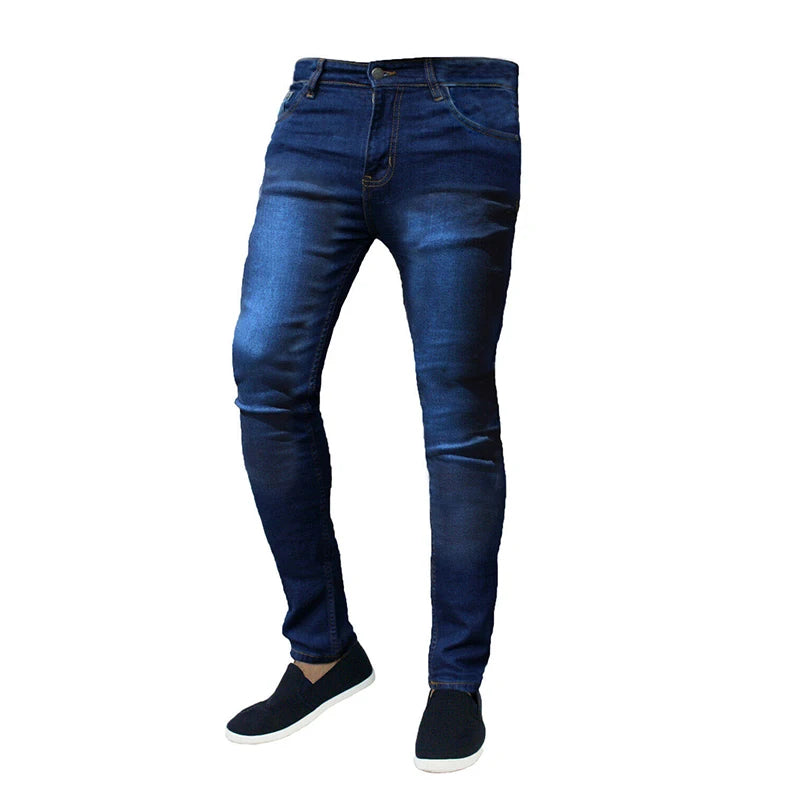 2022 Hot Sale Fashion Skinny Stretch Men's Jeans Thin Fit Sexy Denim Pants Classic Washing Solid Smart Jeans for Men