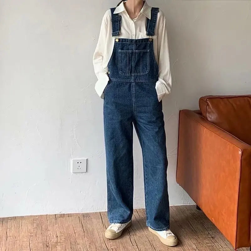 Feynzz Denim Jumpsuits Women Pant Woman Jeans High Waist Denim Pants Wide Leg Denim Clothing Blue Jeans Vintage Quality Fashion