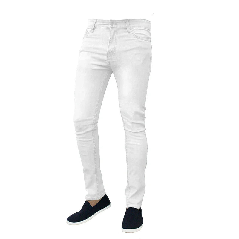 2022 Hot Sale Fashion Skinny Stretch Men's Jeans Thin Fit Sexy Denim Pants Classic Washing Solid Smart Jeans for Men