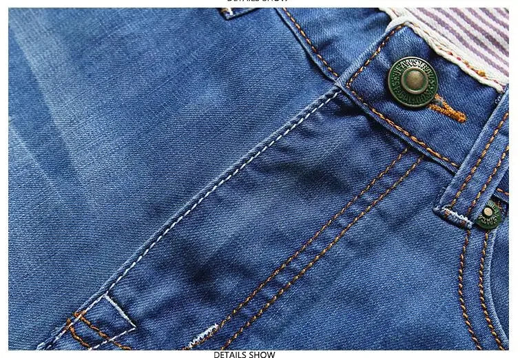 Summer Thin Denim Shorts For Men Good Quality Shorts Jeans Men Cotton Solid Straight Jeans Shorts Male Blue Casual Jeans Size 40